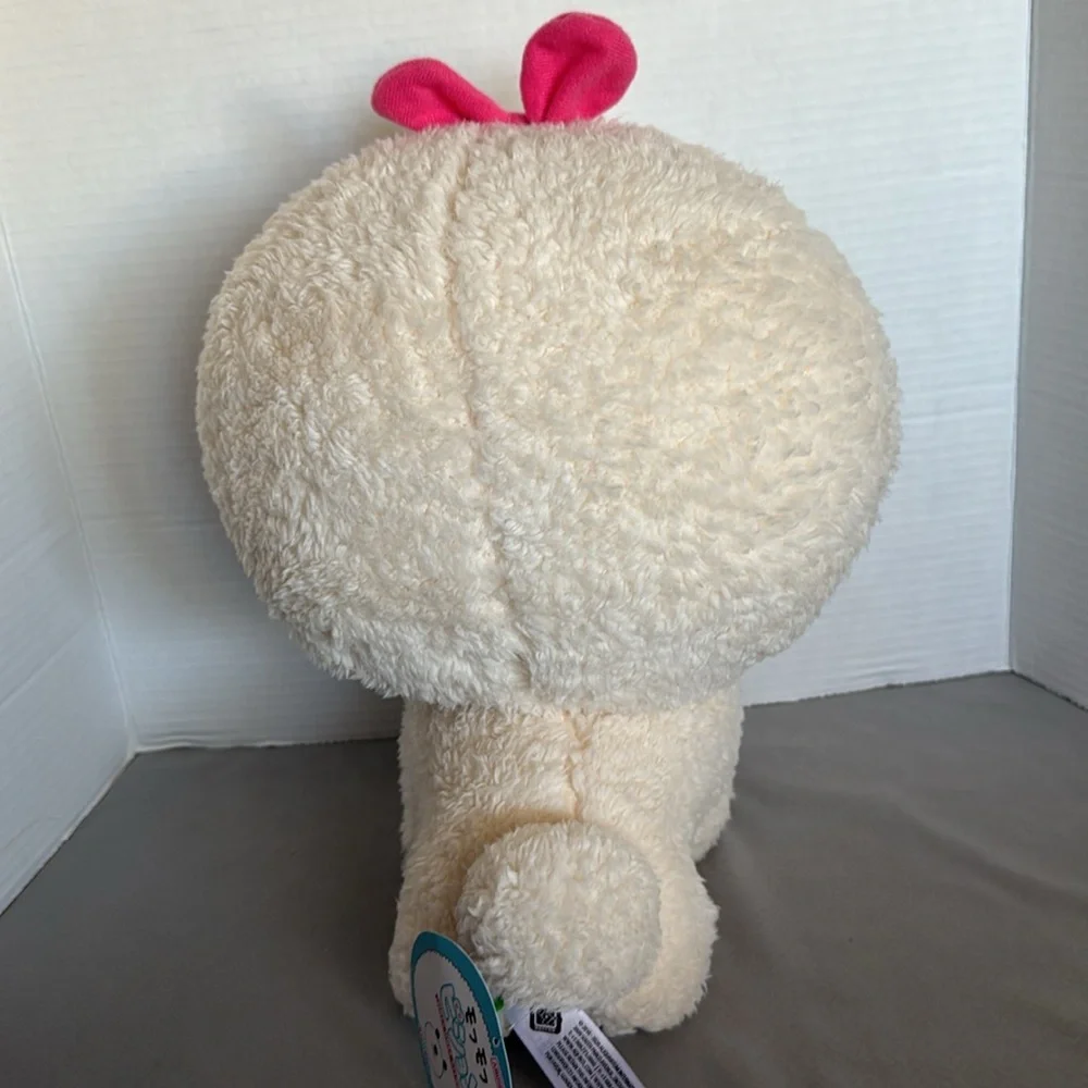Amuse Moff Moff Bichon Plush Dog Stuffed Animal Fuzzy Pink Bow With Tags 13.5”
